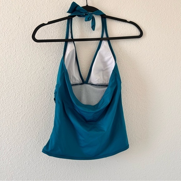 Tommy Bahama Women Swimsuit Top Small Turquoise Halter Neck Padded Vacation - Picture 4 of 8